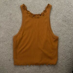 Mustard colored crop top, size S/M